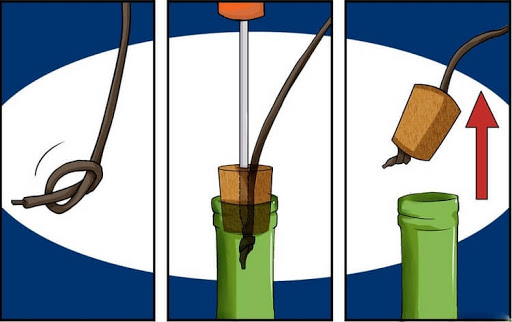 Как открыть вино без штопора