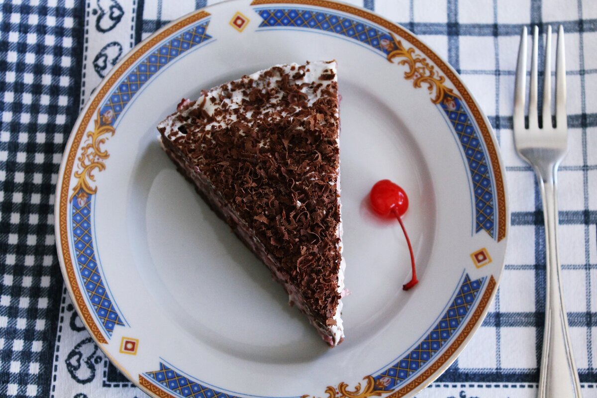Готовим торт “Черный лес” по пошаговому рецепту.