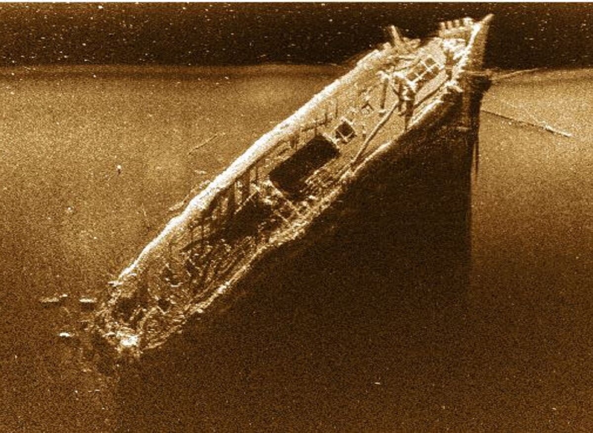 Сонограмма корпуса клипера «Джигит». ЦПИ РГО