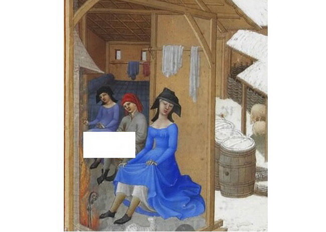 миниатюра "Февраль" из "Великолепного часослов герцога Беррийского" 