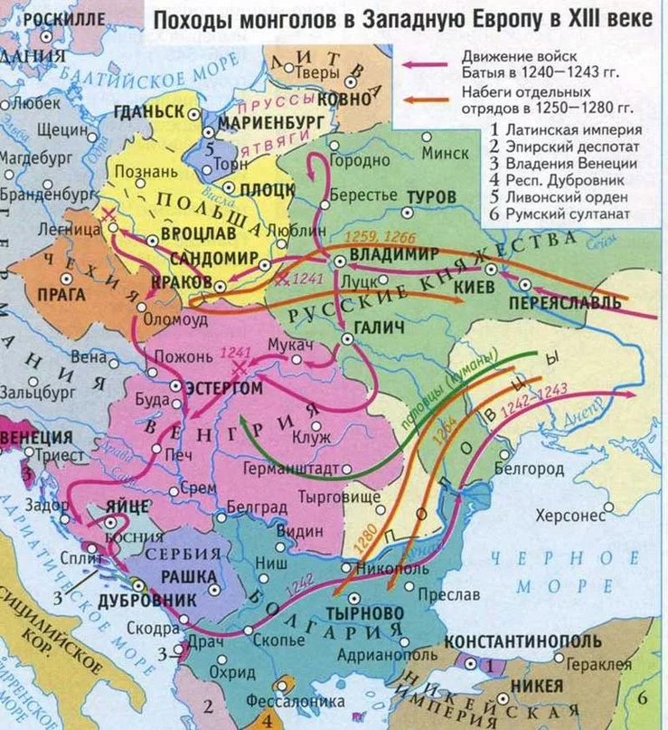 Какое первое княжество подверглось нападению монголов