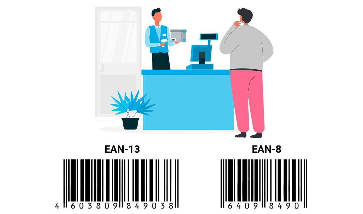 Самые популярные штрих коды EAN-13 и EAN-8 