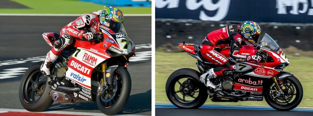 Chaz Davies (Ducati-1199 Panigale R, 2014), Chaz Davies (Ducati-Panigale R, 2015).