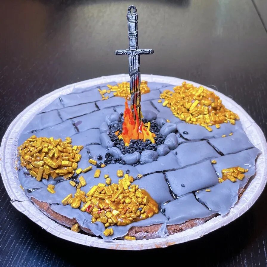Торт в виде костра из Dark Souls. Источник: reddit   📷