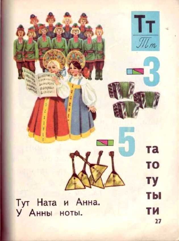      Доктор педагогических наук Всеслав Горецкий построил свой букварь не согласно алфавиту, а по частоте употребления букв в речи и на письме: открывали книгу «а» и «о», а закрывали «ь» и «ъ».-13