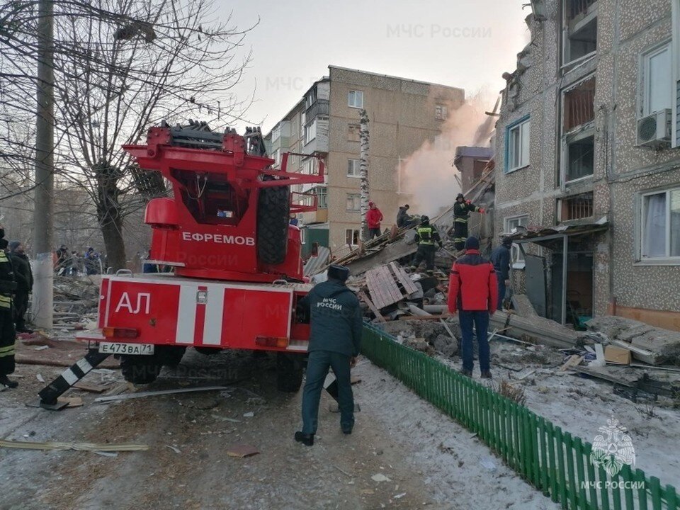     Очевидцы рассказали подробности обрушения жилого дома под Тулой. Фото: ГУ МЧС России по Тульской области