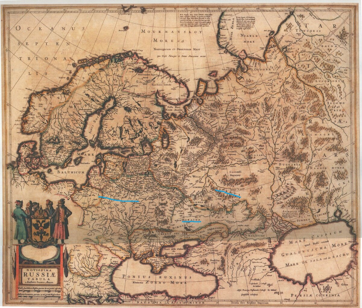 1637 Карта нидерландского купца Исаака Массы, .