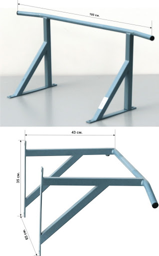 турник настенный с брусьями чертеж
