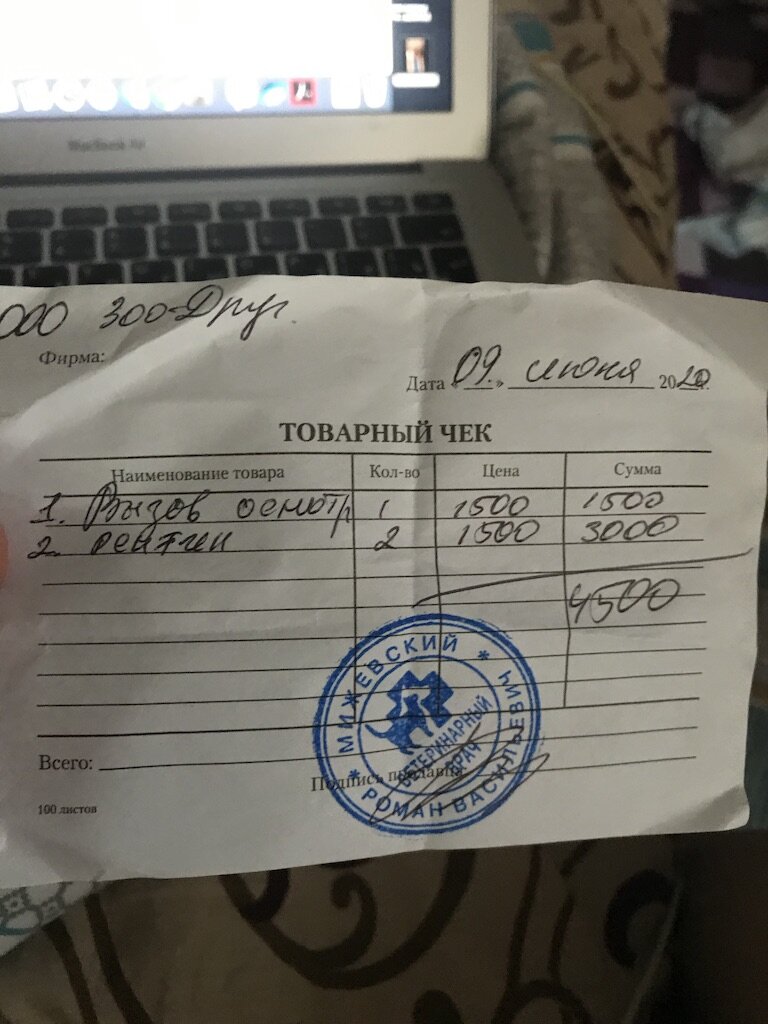 Чек за услуги