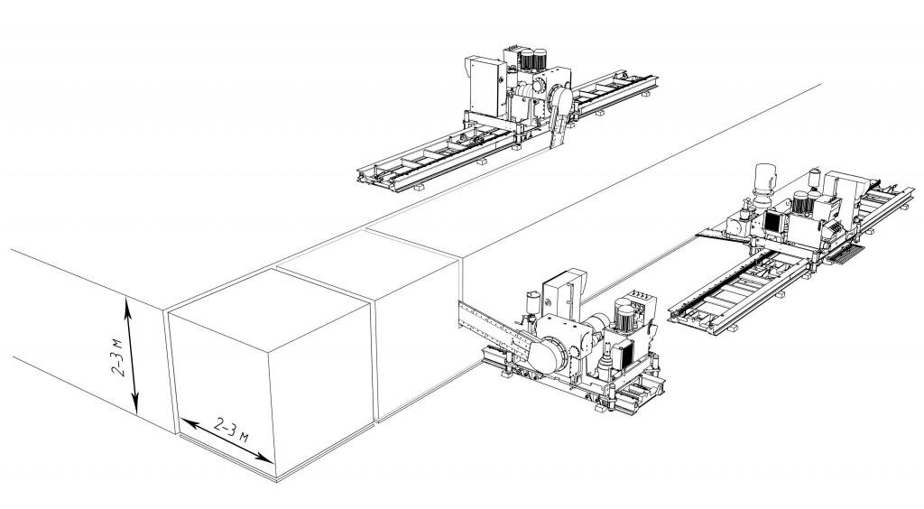 Схема добычи баровыми машинами