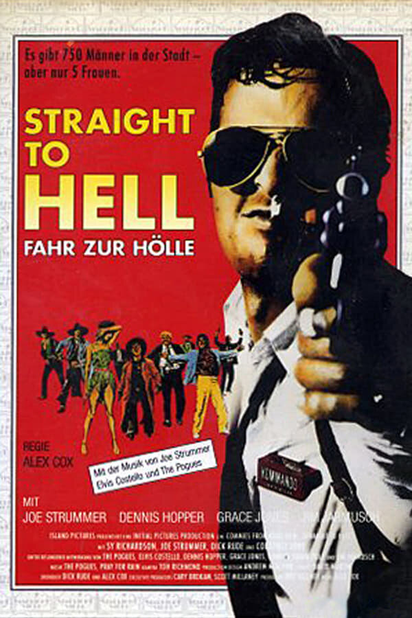 Немецкий постер фильма Straight To Hell (1987)