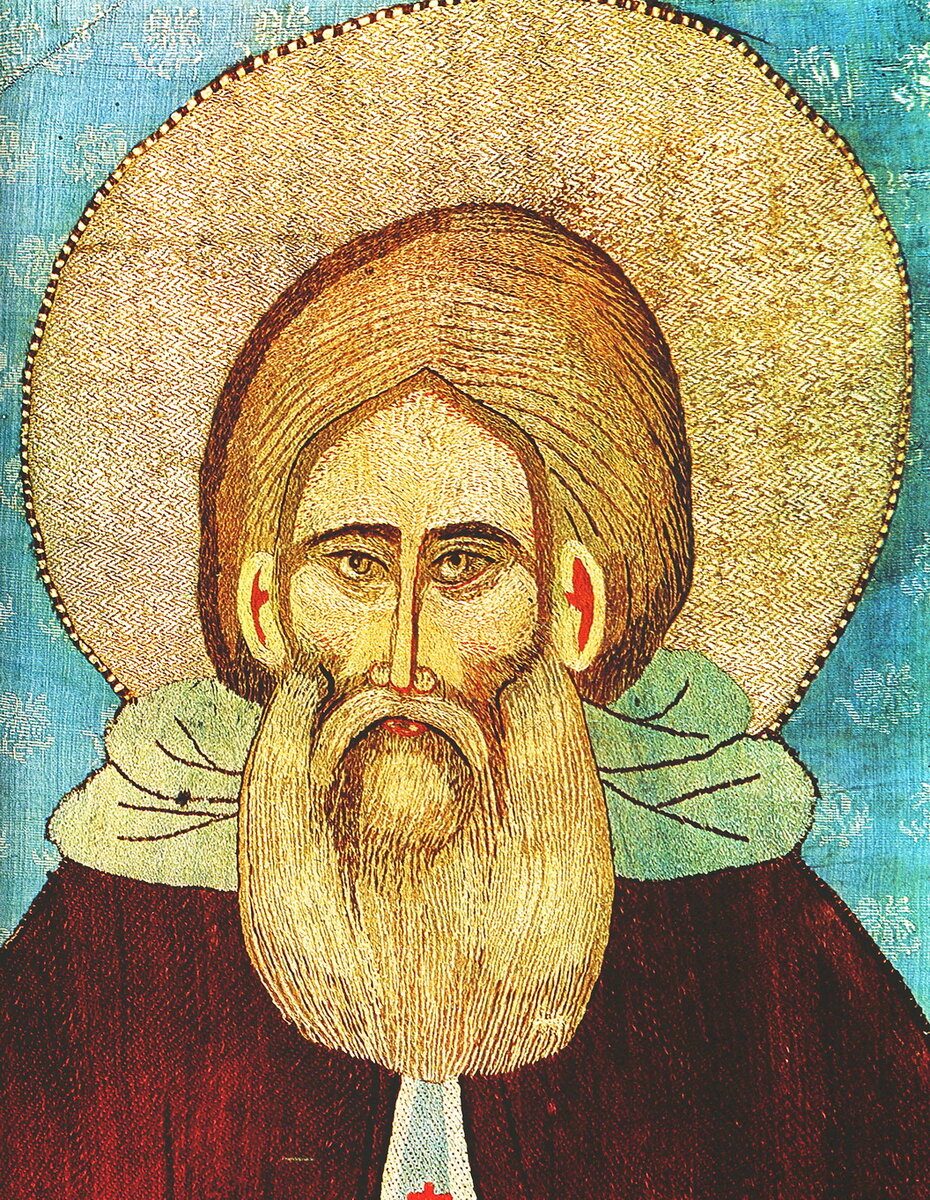 Уникальный покров, выполненный вскоре после смерти преподобного в 15 веке