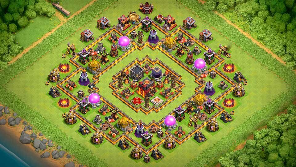 Clash of clans база 10. База 10 ТХ В Clash of Clans. База в клэш оф кланс 10 ратуша. Планировка клеш оф кленс 10тх. Клэш оф кланс 10 ТХ фулл.