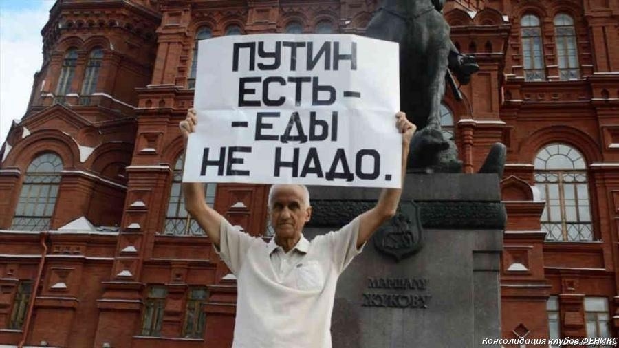 Активист Владимир Ионов в пикете (сейчас эмигрировал после угрозы уголовного дела по 212.1 УК)