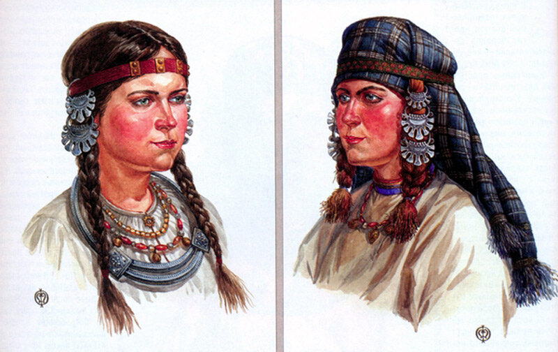 Височные кольца на девушке и замужней женщине вятичей https://whotor.blogspot.com/2019/01/blog-post_579.html?zx=a569deac4cde8f57