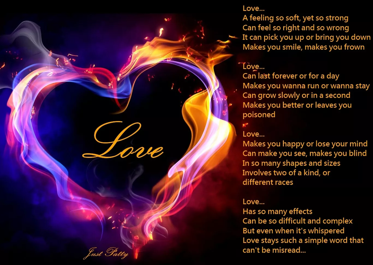 Love is a feeling. The Love poems. Poems about Love. Words for Love. Poetry about Love.