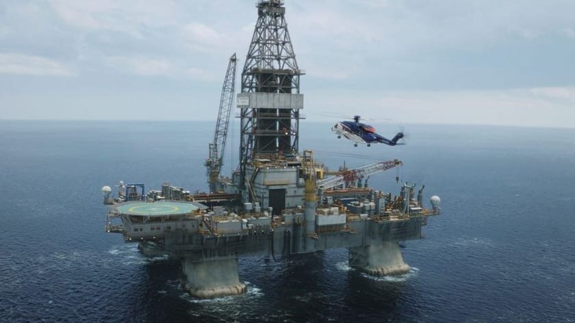 Нефтяная платформа "Глубоководный горизонт" до трагедии.