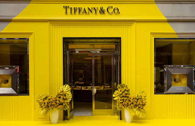 Желтый бутик Tiffany & Co. на Родео-драйв в Беверли-Хиллз