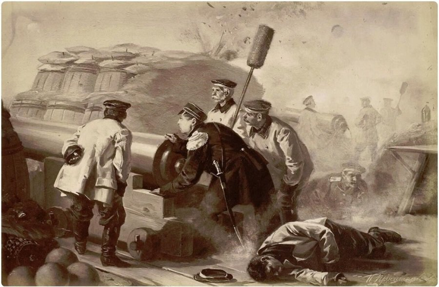 И. М. Прянишников, «Адмирал Нахимов на севастопольском бастионе» - Фото: ИНТЕРНЕТ-РЕСУРС