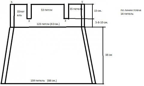 Спинка и полочки