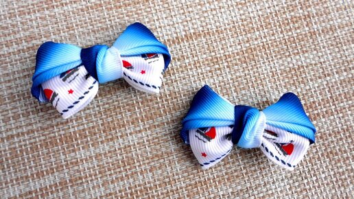 Брошь из репсовых лент и эко-кожи своими руками 🌼 DIY grosgrain ribbon brooch