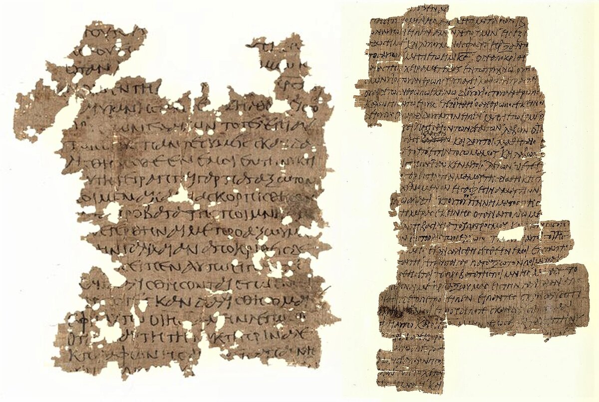 Папирус с текстом из Евангелия от Матфея, 3 век.