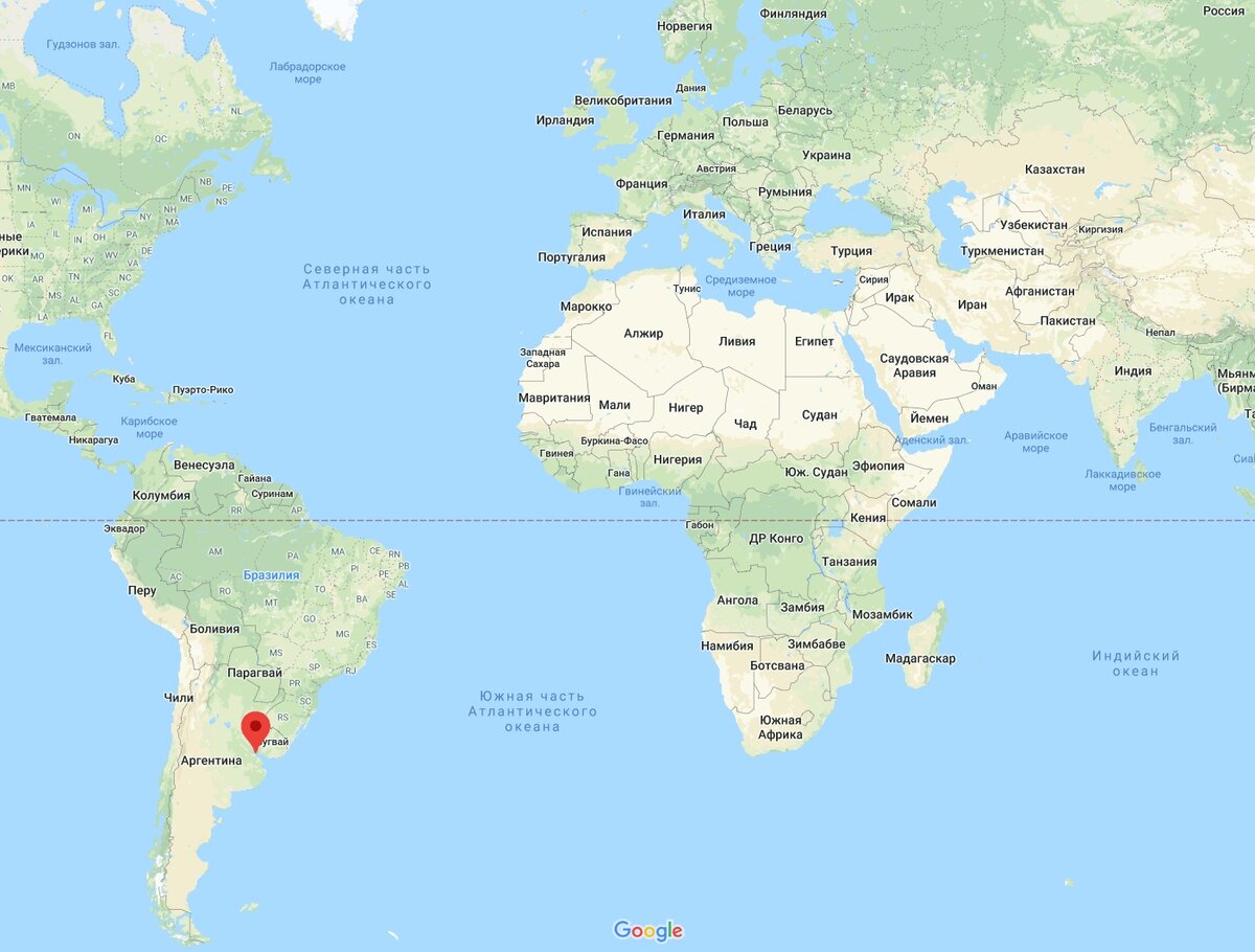 Положение острова на карте мира...