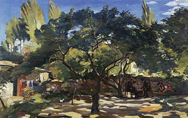 Фотография картины М. Сарьяна "Дерево" (из открытых источников)
