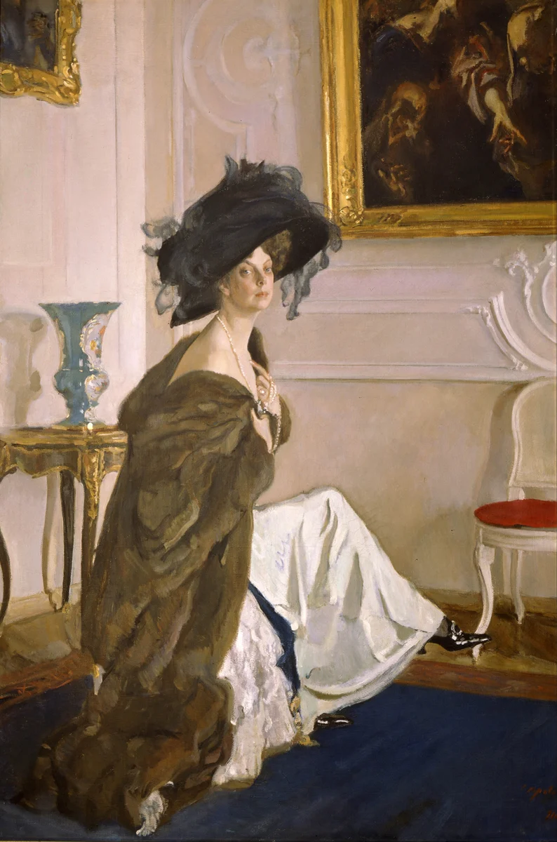 Портрет О.К. Орловой, Валентин Серов, 1909-11 гг. Из коллекции Государственного Русского музея