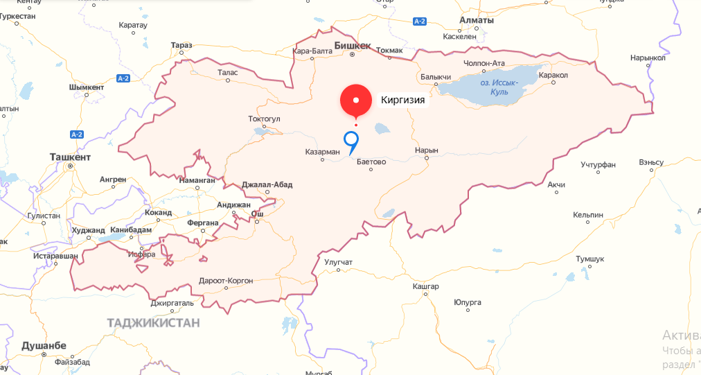 Расположение на карте мира