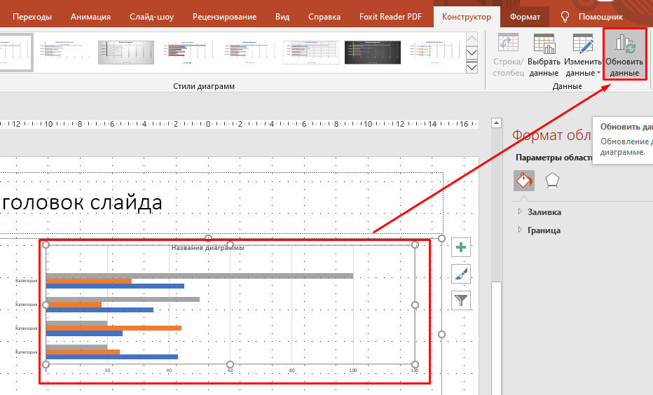 Как сделать гистограмму в презентации powerpoint