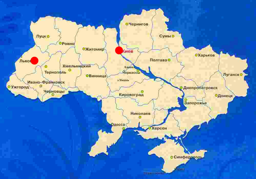 Разделение украины по днепру карта