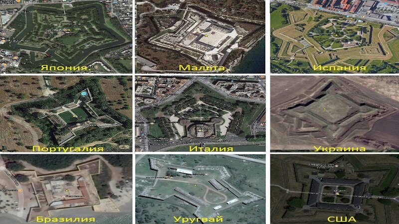 Звездные крепости на карте россии