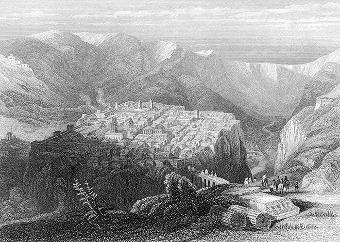 Константина, рисунок 1840 года - видно, что тогда существовал только нынешний Старый город