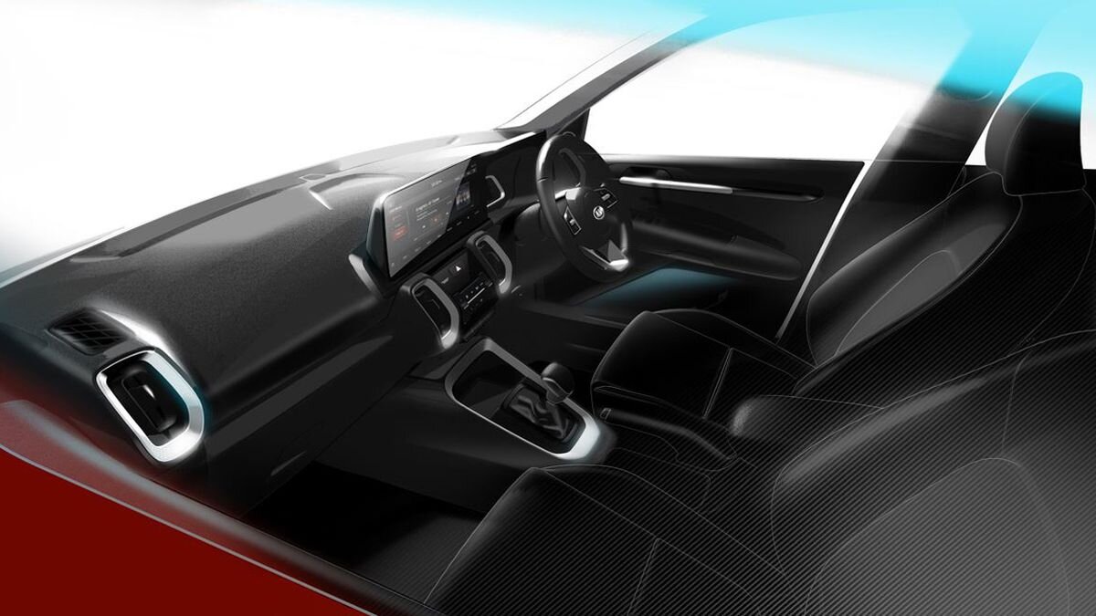 Дизайнерские зарисовки салона Kia Sonet