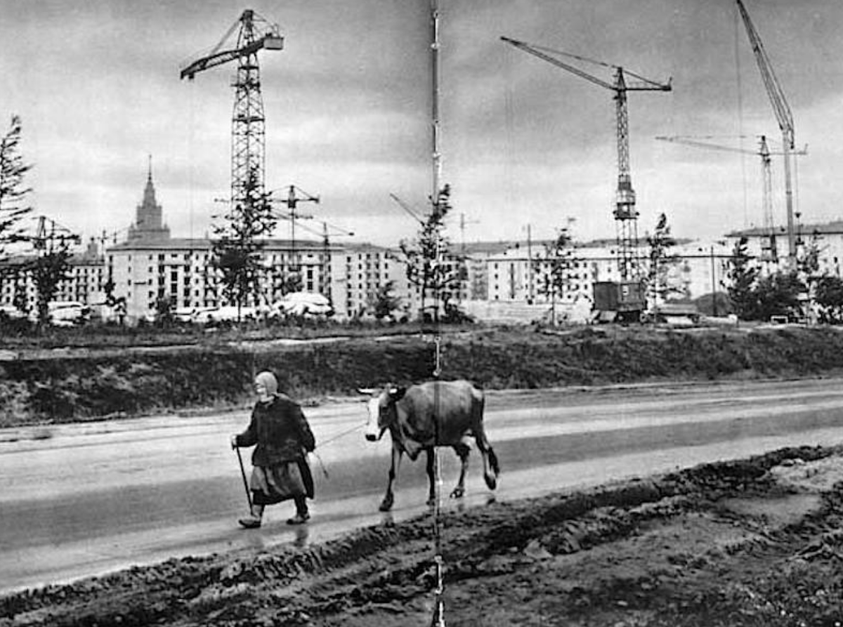 Год строительства москвы. Ленинский проспект 1950.