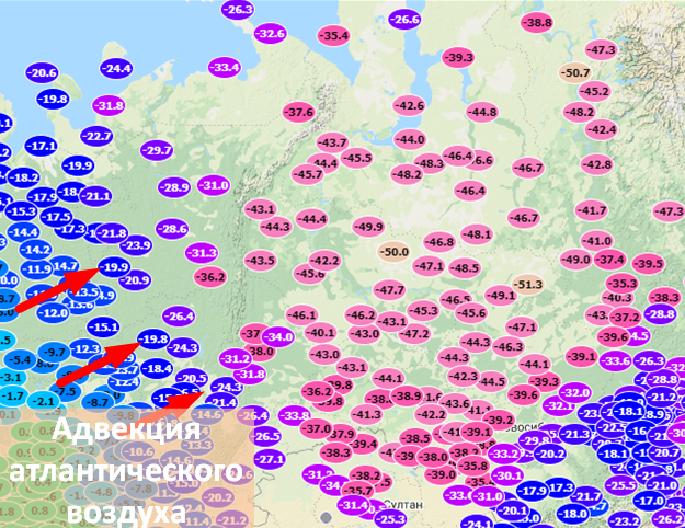 
Минимальная температура ночью 24.01.2021
Источник – weatherobs.com