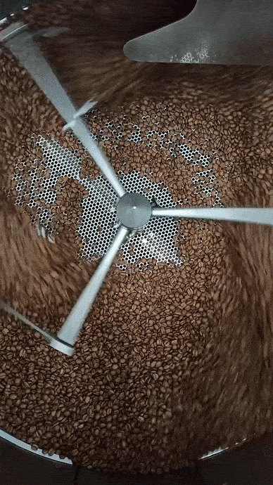 Охлаждение кофе после обжарки.