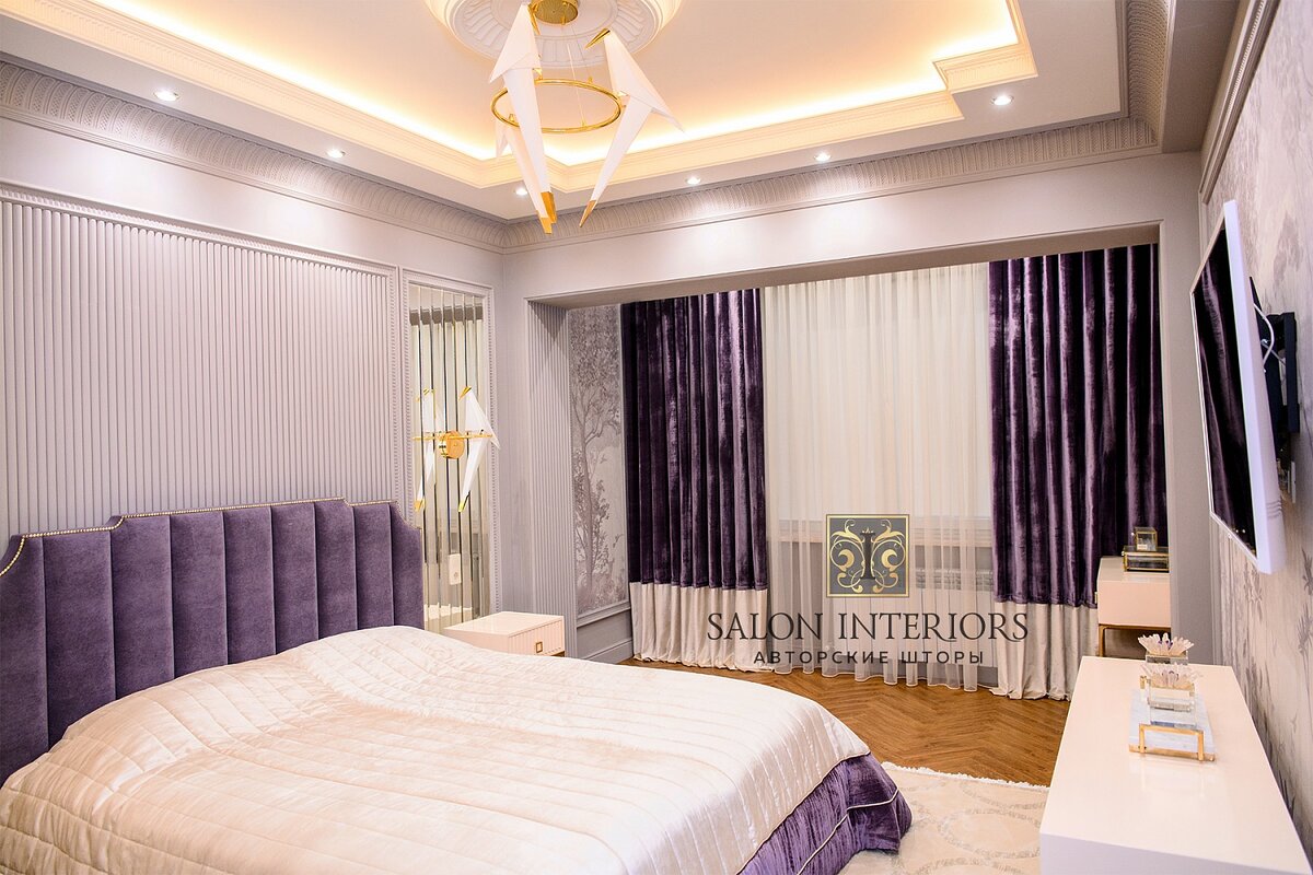 Дизайн комнаты в фиолетовых тонах современный стиль (74 фото)