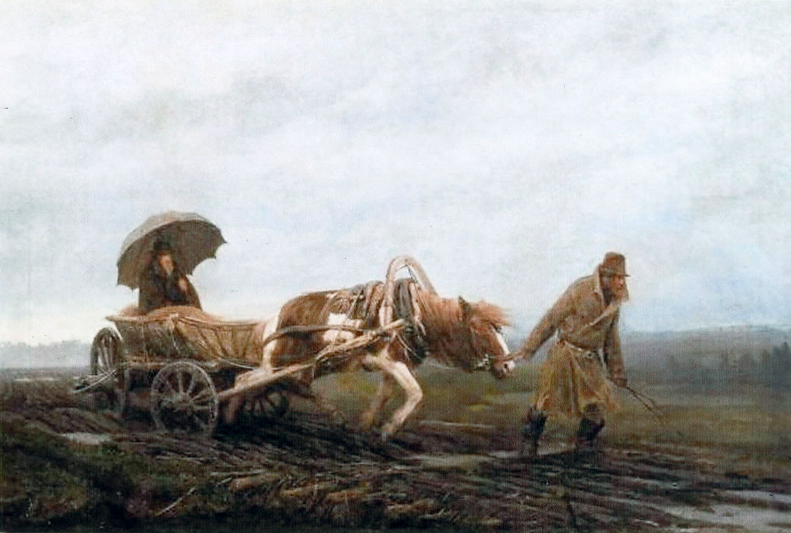 Бездорожье в Тверской губернии. Земский врач. Художник Творожников И.И. Источник: vsdn.ru