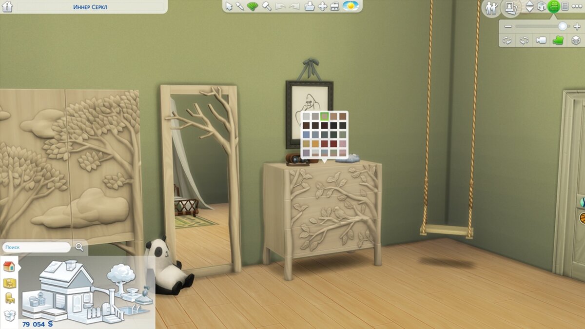 Разнообразные оттенки мебели