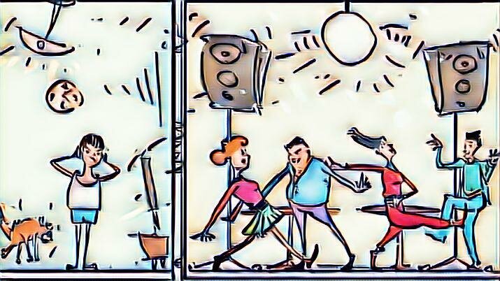 шумовое воздействие. раздражительный человек. живой шумно. соседи стоковые фото. городской шум.