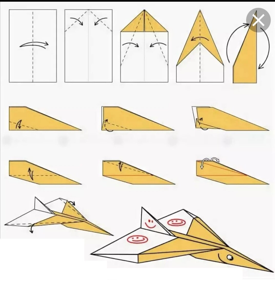Как сделать бумажный самолетик (12 лучших схем) | Бумажные кораблики, Оригами, Поделки
