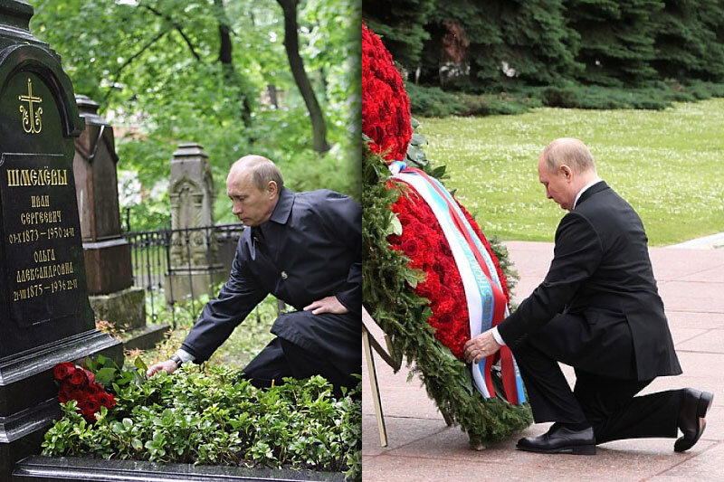 Что не так с возложением Путиным цветов к Вечному огню и могиле Ивана Шмелева