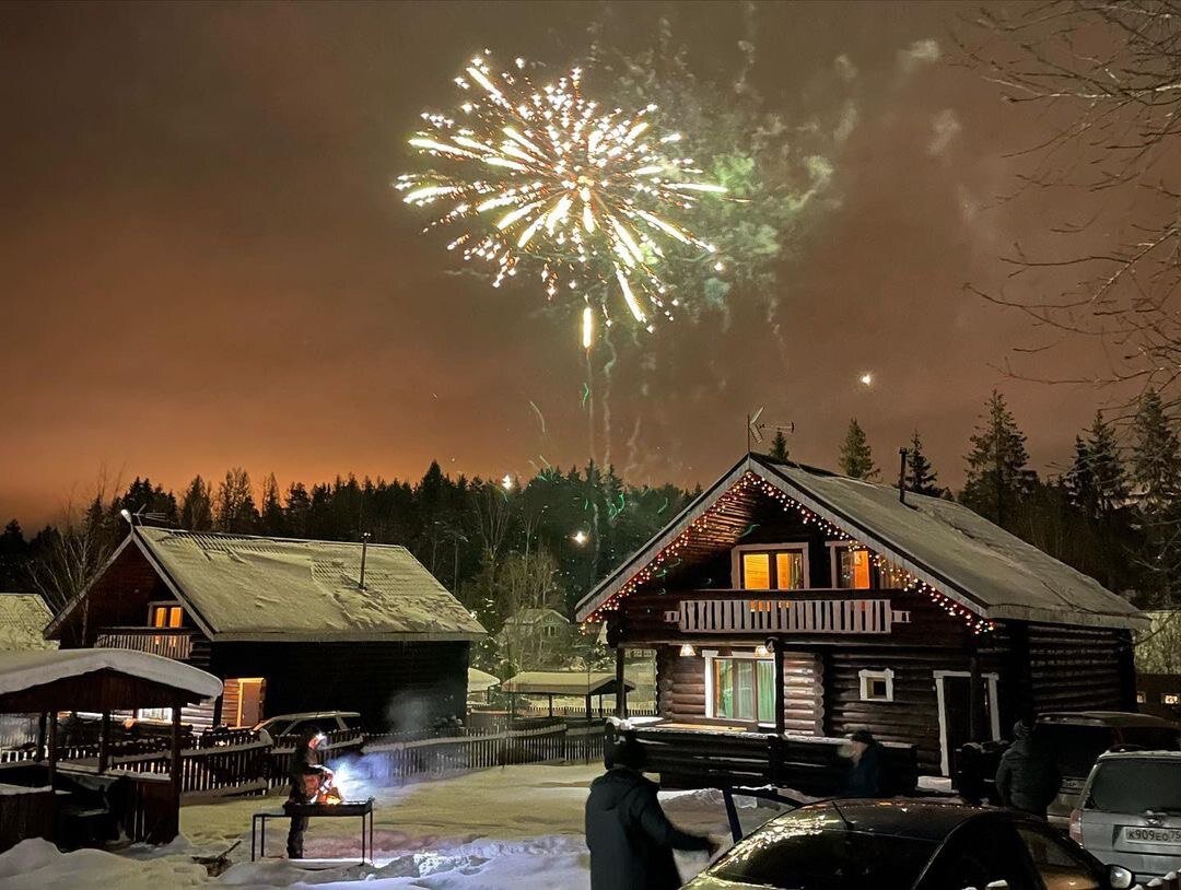 снимите домик на Новый год