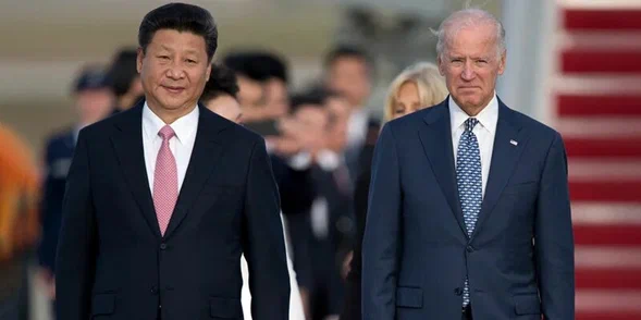 The Chinese leader Xi Jinping and US President Joe Biden 