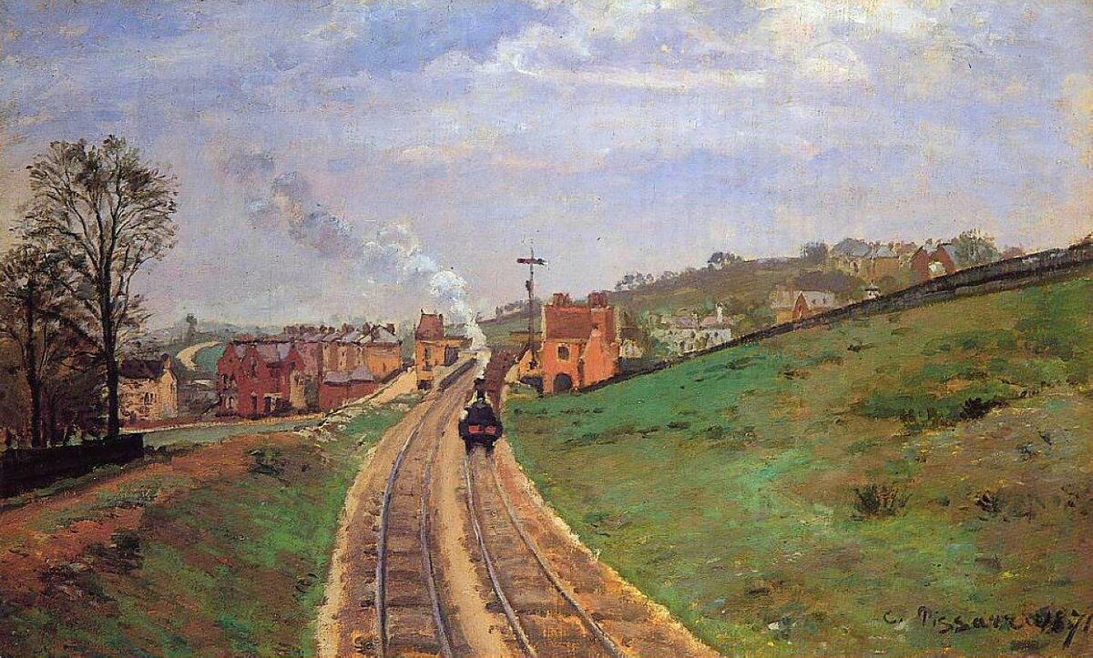 "Станция Lordship Lane", Камиль Писсарро, 1871. Галерея Курто, Лондон.