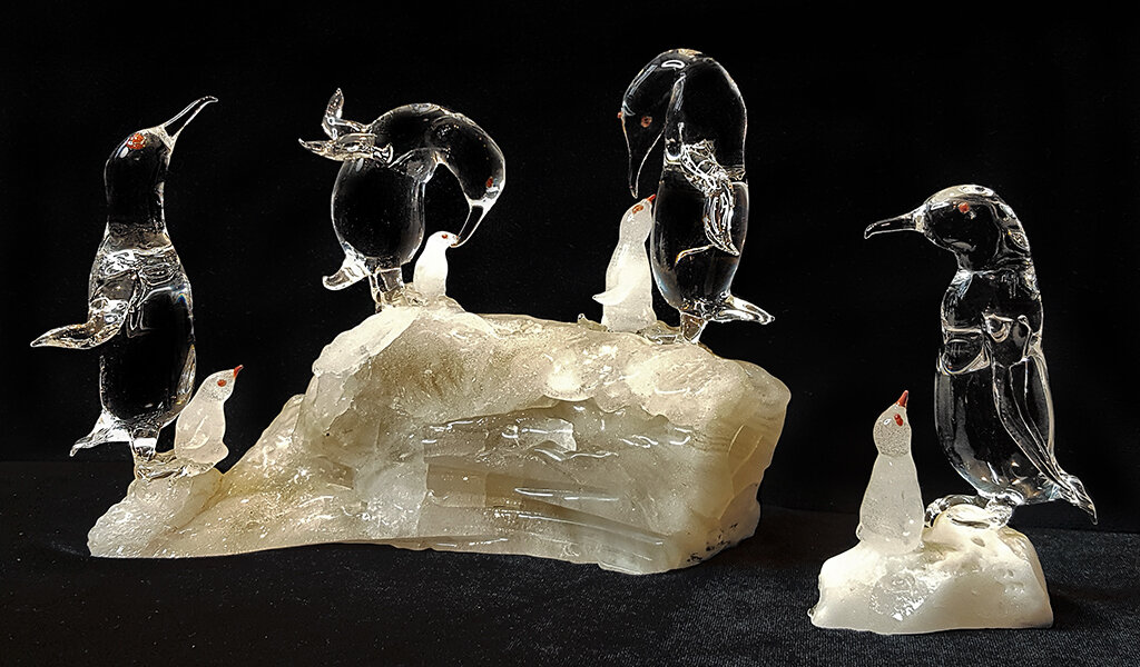 Композиция "Антарктида". Кварцевое стекло. Автор: Алексей Зеля