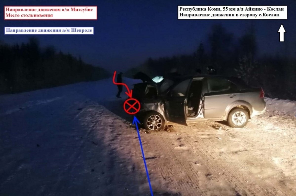    В жёстком ДТП на трассе в Коми пострадал 3-летний мальчик и 4 взрослых