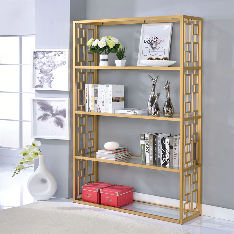 стеллаж в стиле лофт золотой